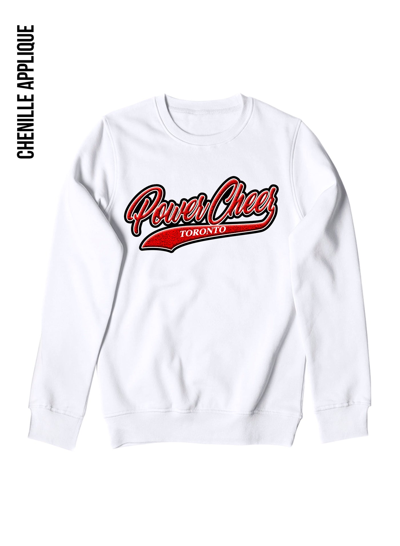 White Chenille Crew Neck - Preorder before October 20