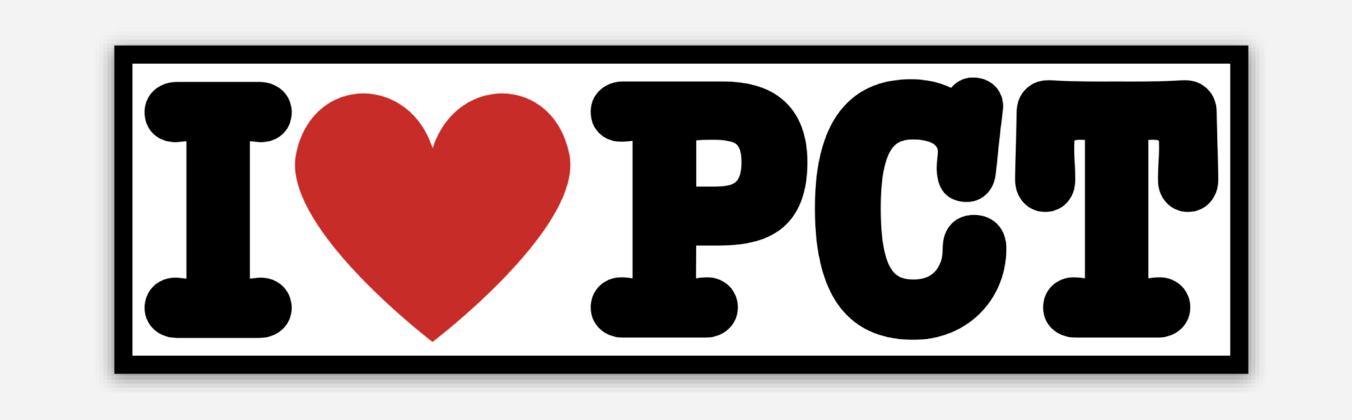 I LOVE PCT STICKERS (Pack of 4)